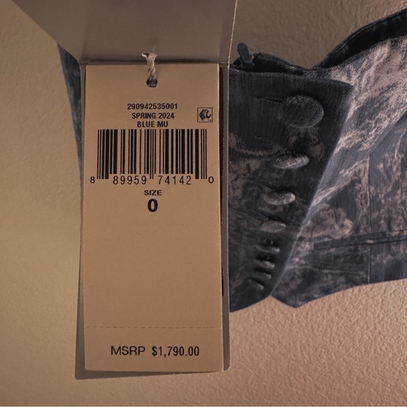 Ralph Lauren Collection Vanessa Cotton-Blend Chiné Bustier - Picture 6 of 7